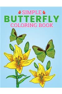 Simple Butterfly Coloring Book