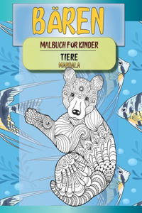 Malbuch für Kinder - Mandala - Tiere - Bären