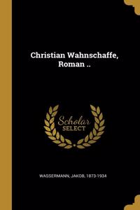 Christian Wahnschaffe, Roman ..