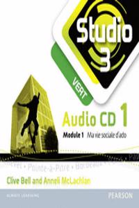 Studio 3 Vert Audio CDs (pack of 3) (11-14 French)