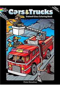 Cars & Trucks Stained Glass Coloring Book