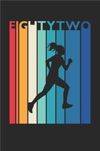 Running Notebook for 82 Year Old Women and Men - Vintage Running Journal - 82nd Birthday Gift for Runner Diary