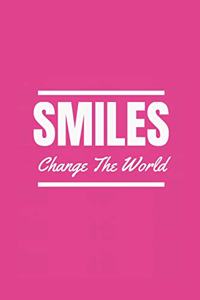 Smiles Change the World: Blank Lined Composition Notebook/Journal, 150 Page, Matte Finish with Quote, 6x9, Softcover