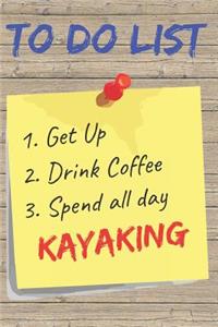 To Do List Kayaking Blank Lined Journal Notebook