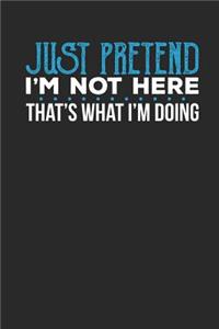 Just Pretend I'm not here That's what I'm Doing