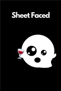 Sheet Faced: Novelty Halloween Notebook Small Lined Notebook