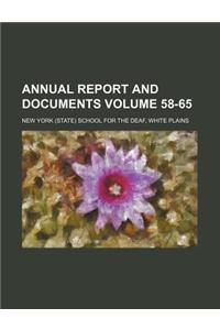 Annual Report and Documents Volume 58-65