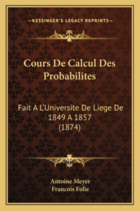 Cours De Calcul Des Probabilites