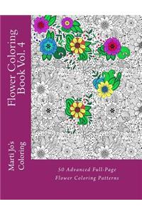 Flower Coloring Book Vol. 4