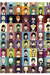 Dot Grid Notebook Character: 110 Dot Grid Pages