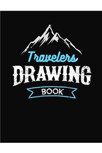 Travelers Drawing Book: Unlined Blank Journal For Doodling Drawing Sketching & Writing