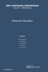 Materials Education: Volume 1233