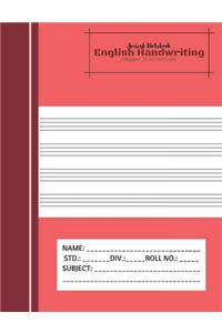 Amiesk Notebook - English Handwriting Notebook - 140 pages (7.44 x 9.69 inch)