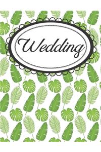Tropical Leaves Wedding Planner for Beach Lovers
