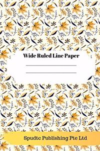 Fall and Thanksgiving Theme Wide Ruled Line Paper