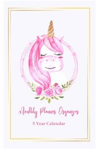 Monthly Planner Organizer 5 Year Calendar