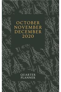 October November December 2020 Quarter Planner