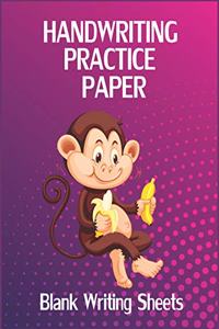 handwriting practice paper blank writing sheet