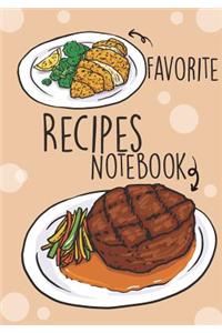 Favorite Recipes Notebook