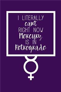 I Literally Can't Right Now, Mercury Is in Retrograde Journal
