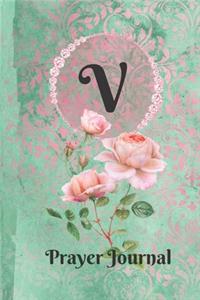 Letter V Personalized Monogram Praise and Worship Prayer Journal