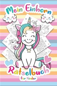 Mein Einhorn Rätselbuch für Kinder