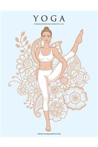 Yoga Coloring Book for Grown-Ups 1 & 2