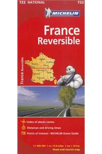 Michelin France Reversible Road and Tourist Map