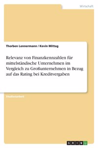 Relevanz von Finanzkennzahlen für mittelständische Unternehmen im Vergleich zu Großunternehmen in Bezug auf das Rating bei Kreditvergaben