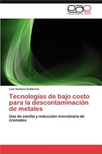 Tecnologías de bajo costo para la descontaminación de metales