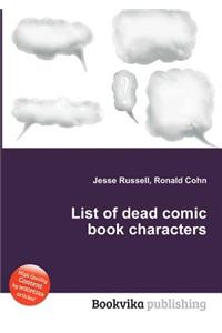 List of Dead Comic Book Characters
