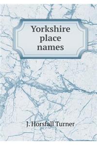 Yorkshire Place Names