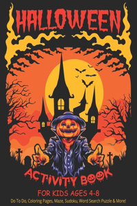 Halloween Activity Book for Kids Ages 4-8