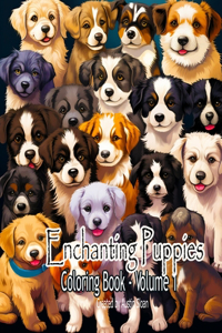 Enchanting Puppies Coloring Book