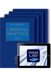 Blackstone's Criminal Practice 2016 (Book, All Supplements, and Digital Pack)