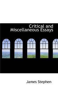 Critical and Miscellaneous Essays