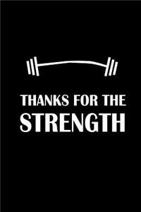Thanks for the strength