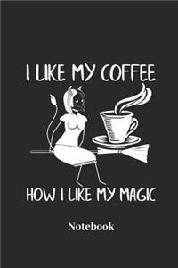 I Like My Coffee How I Like My Magic Notebook