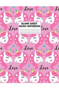 Blank Sheet Music Notebook