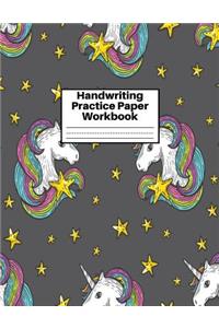 Handwriting Practice Paper Workbook