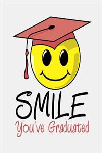 Graduation Journal Smiley Face Mortarboard Cap Lined Journal Pages