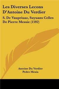Les Diverses Lecons D'Antoine Du Verdier