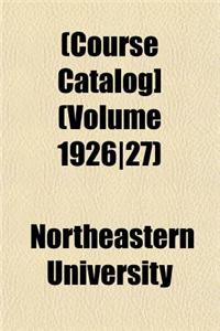 [Course Catalog] Volume 1926/27