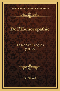 De L'Homoeopathie