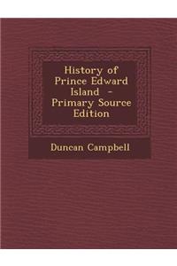 History of Prince Edward Island