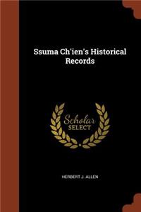 Ssuma Ch'ien's Historical Records