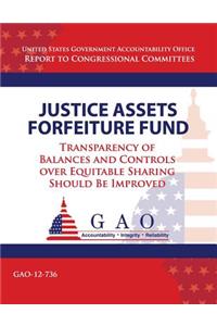 Justice Assets Forefeiture Fund: Transparency of Balances and Controls Over Equitable Sharing Should Be Improved