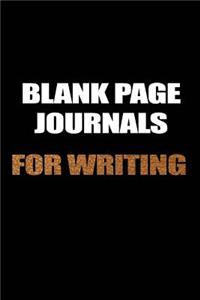 Blank Page Journals For Writing