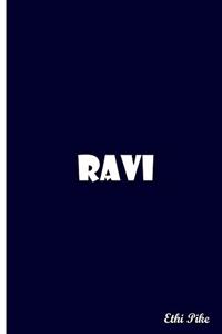 Ravi - Personalized Dark Blue Notebook / Extended Lines / Soft Matte Cover