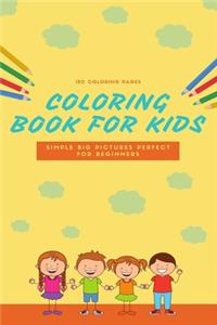 120 Coloring Pages Coloring Book For Kids Simple Big Pictures Perfect For Beginners